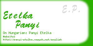 etelka panyi business card
